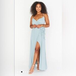 Show Me Your MuMu Liz Maxi Dress Silver Sage Crisp Medium